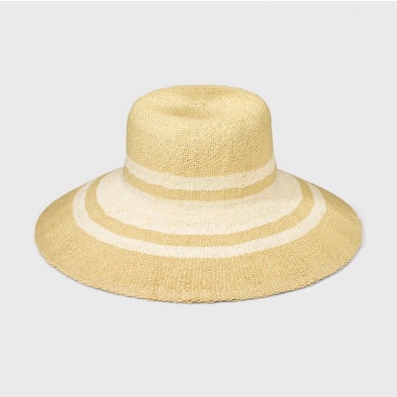A New Day Striped Floppy Down Brim Floppy Hat - Cream S/M - Picture 1 of 5